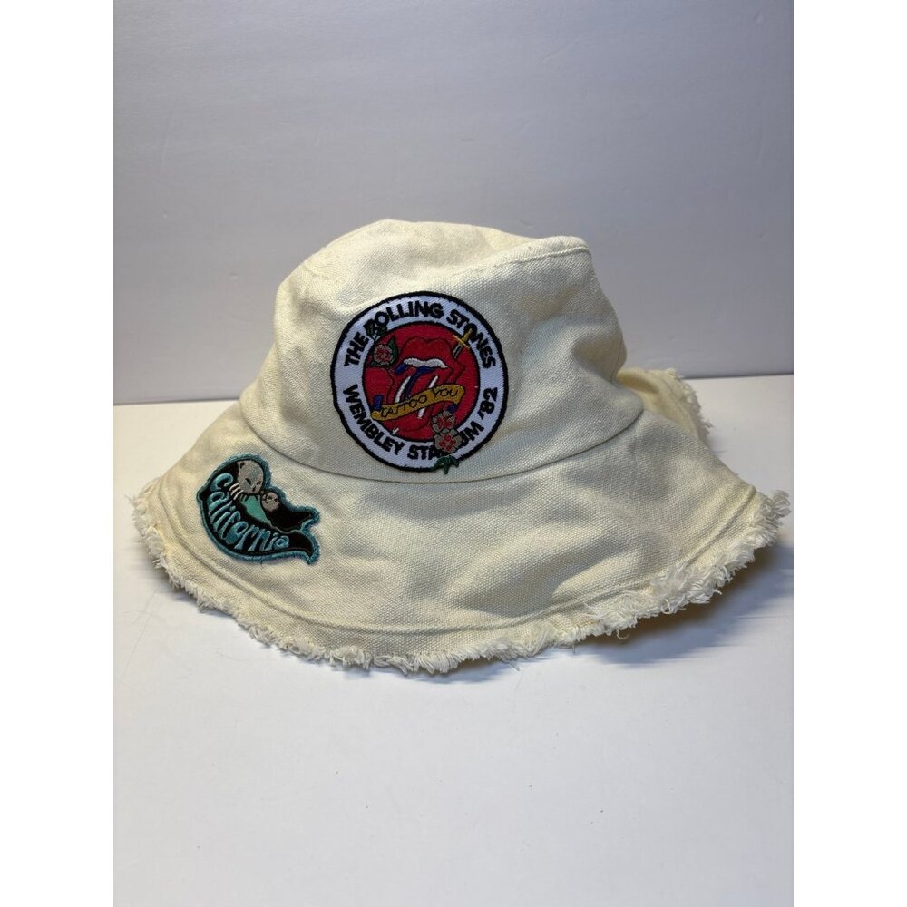 Vintage Hand Stitched Rolling Stones‎ Bucket Hat, Fishing Hat